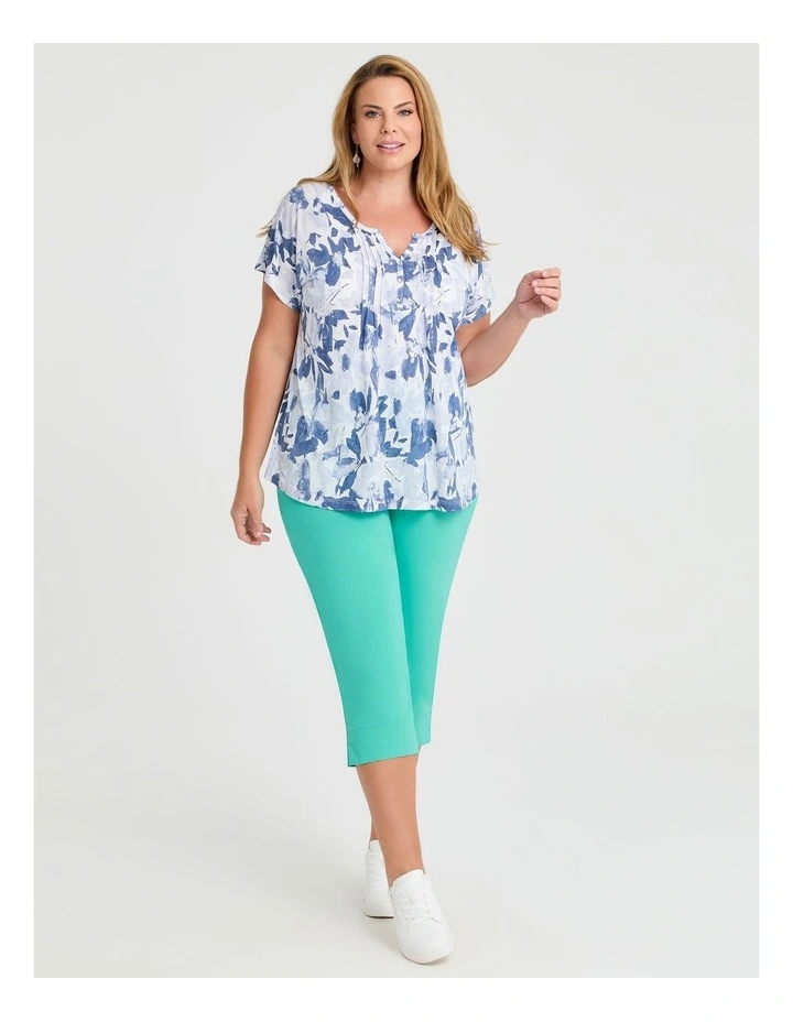 Expose Split Hem Crop Pant in Mint image 4