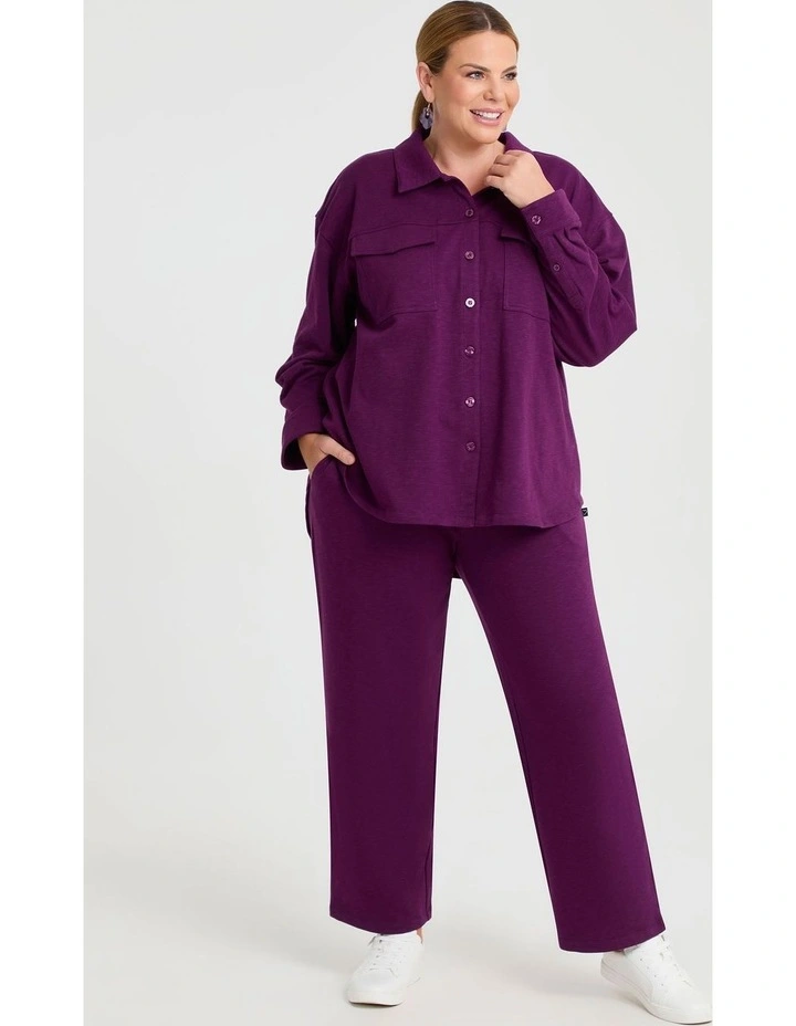 Straight Leg Lounge Pant in Merlot image 3