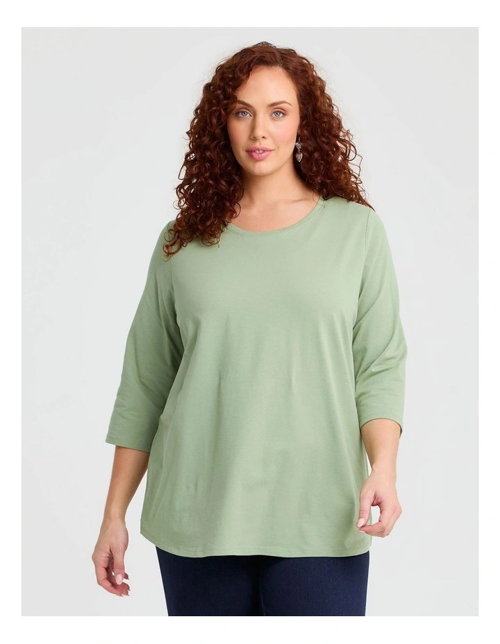 Australian Cotton 3/4 T-shirt Shamrock image 1