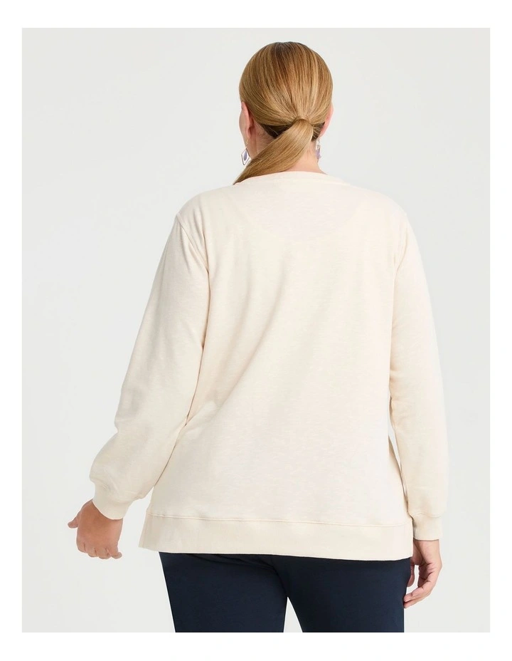 Boyfriend Tunic Sweat Ecru image 2