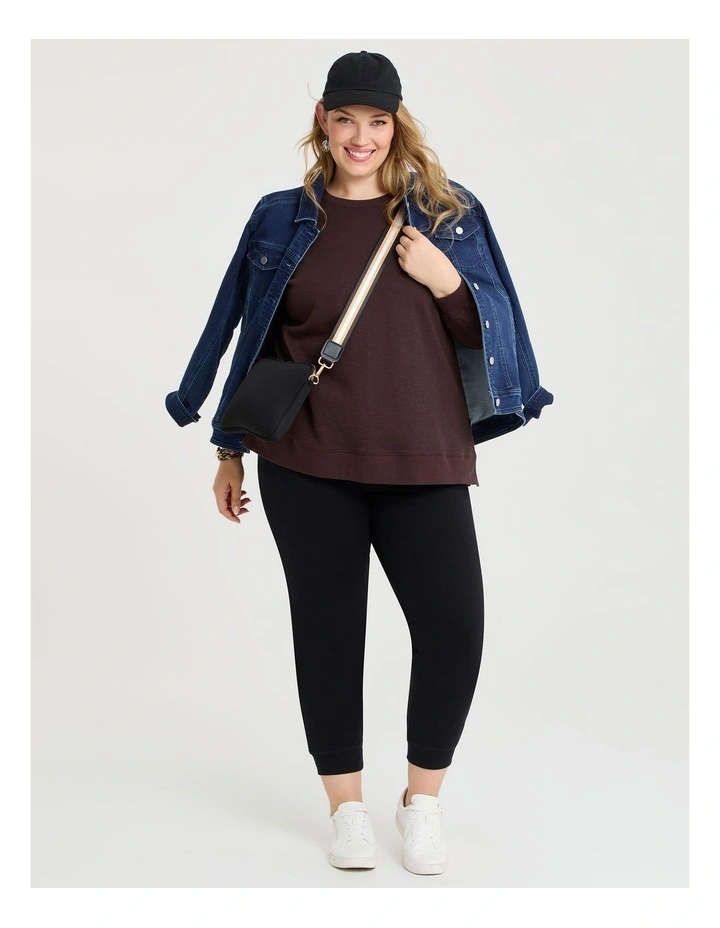 Boyfriend Tunic Sweat in Chocolate Fudge image 4