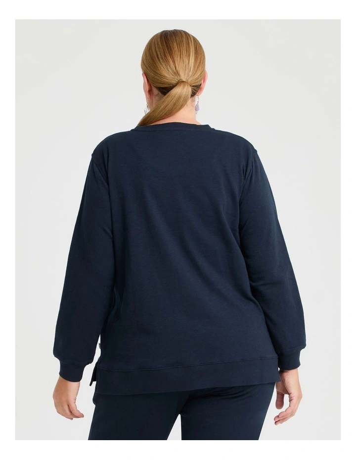 Boyfriend Tunic Sweat True Navy image 2