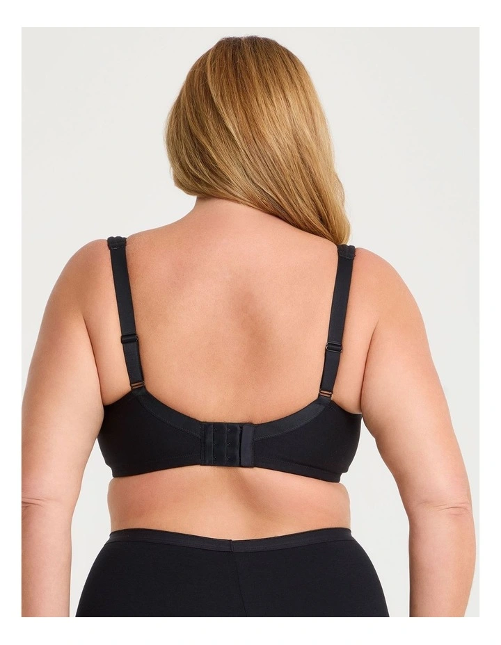Underwire Cotton Everyday Bra in Black image 2