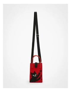 Mini Cat Crossbody Bag in Red