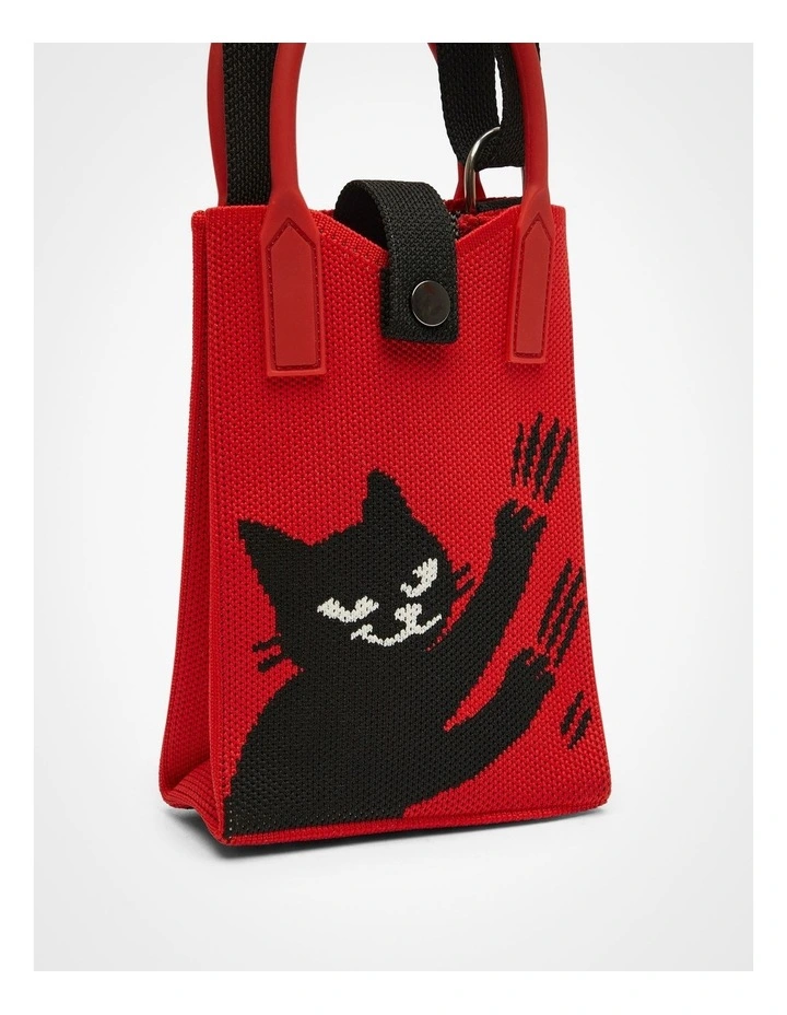 Mini Cat Crossbody Bag in Red image 4