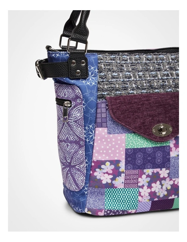 Floral Patchwork Bag in Multi image 4