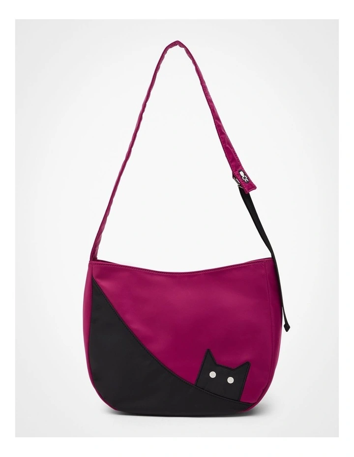 Cat Nylon Bag in Purple image 1