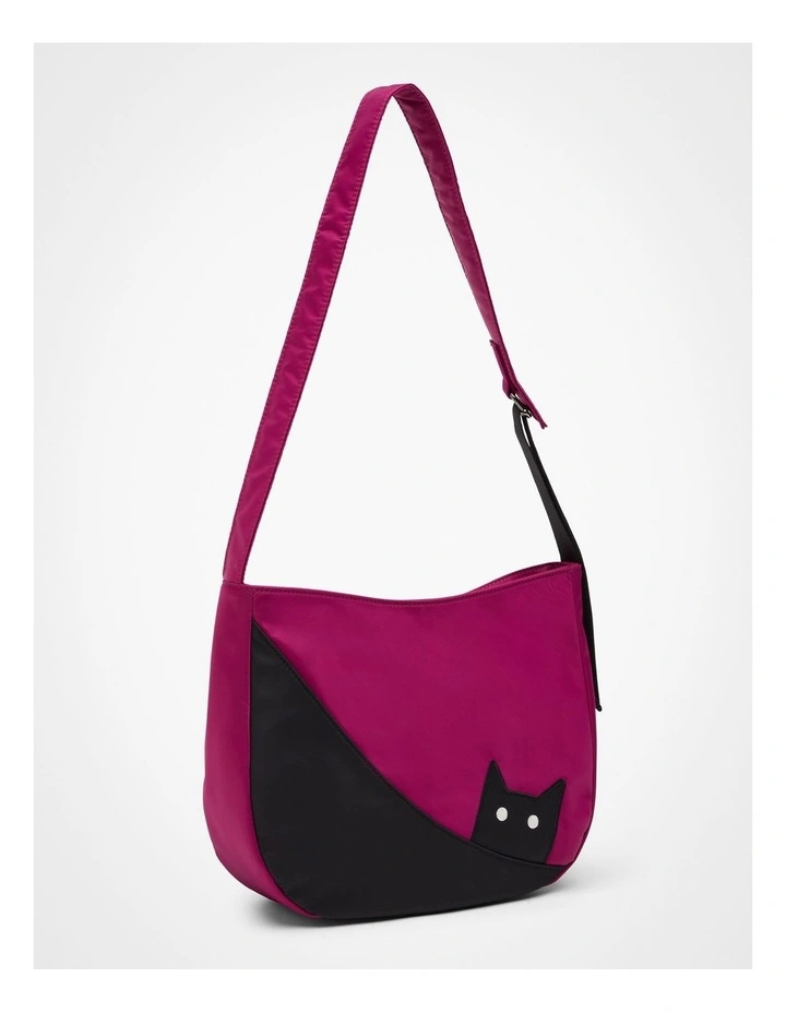 Cat Nylon Bag in Purple image 3