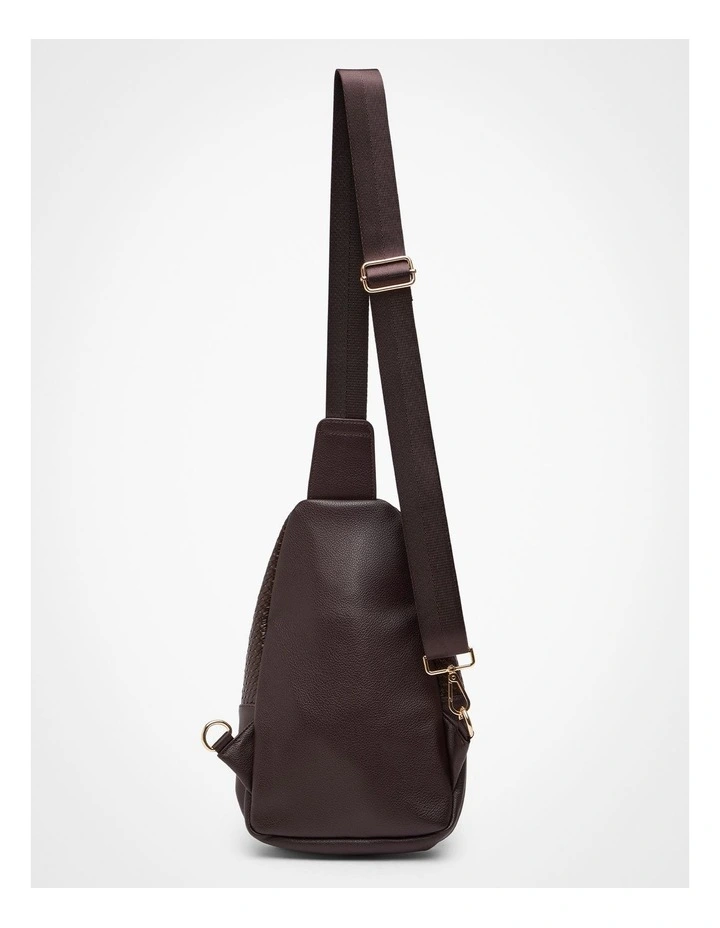 Crossbody Sling Bag in Chocolate image 2