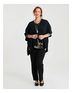 Chenille Cape in Black