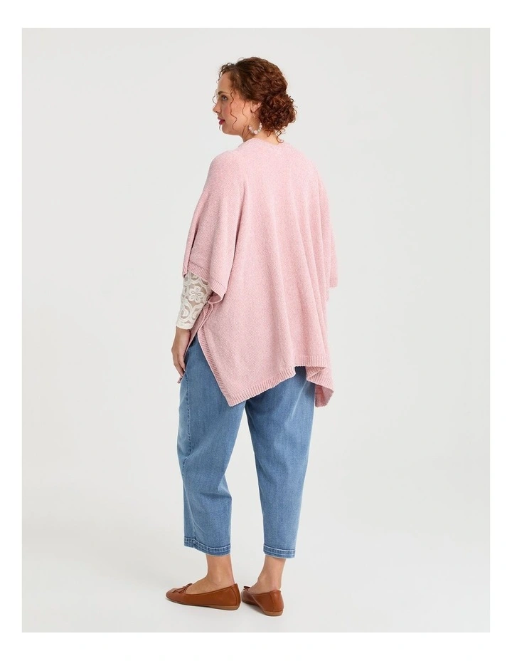 Chenille Cape in Blush image 2