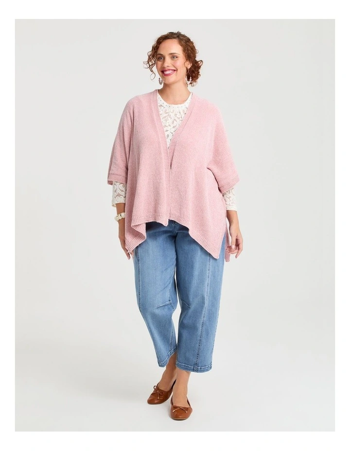 Chenille Cape in Blush image 4