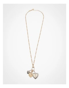 Heart Charm Play Necklace Multi