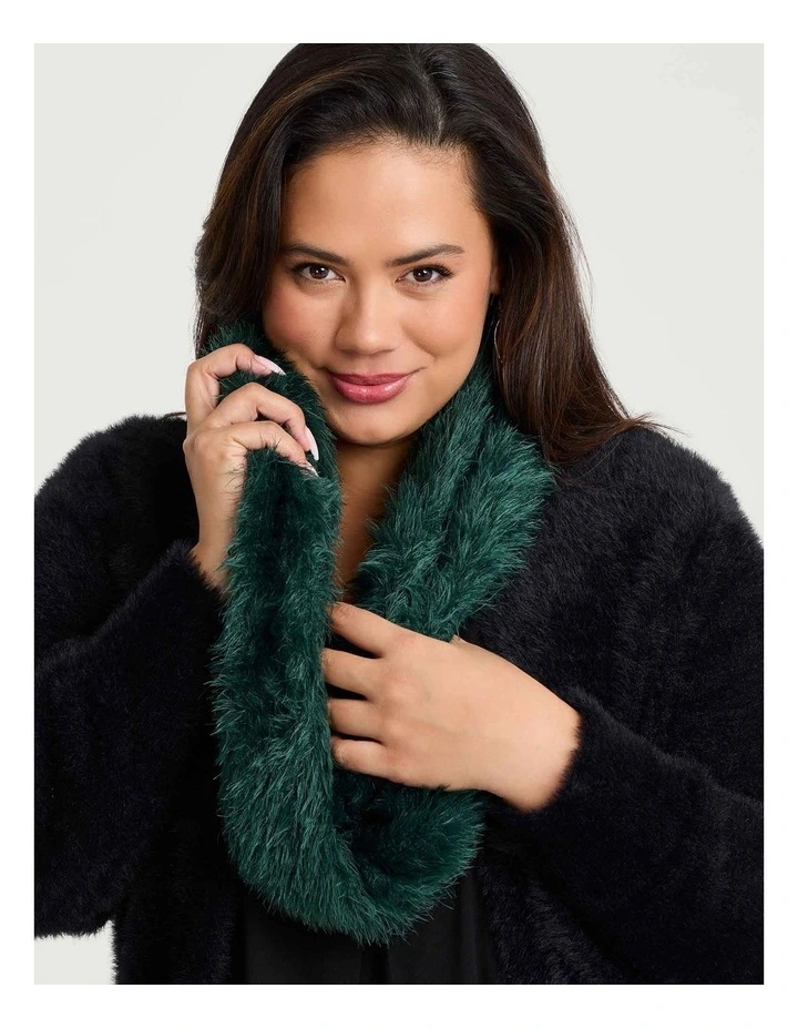 Fuzzy Snood in Green image 2