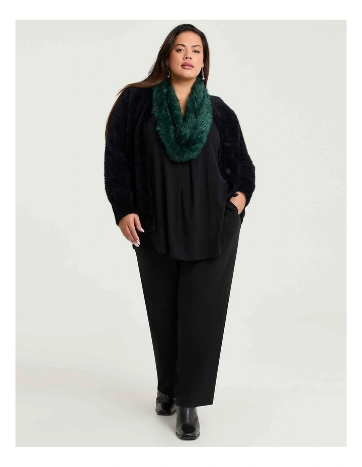 Fuzzy Snood in Green image 3