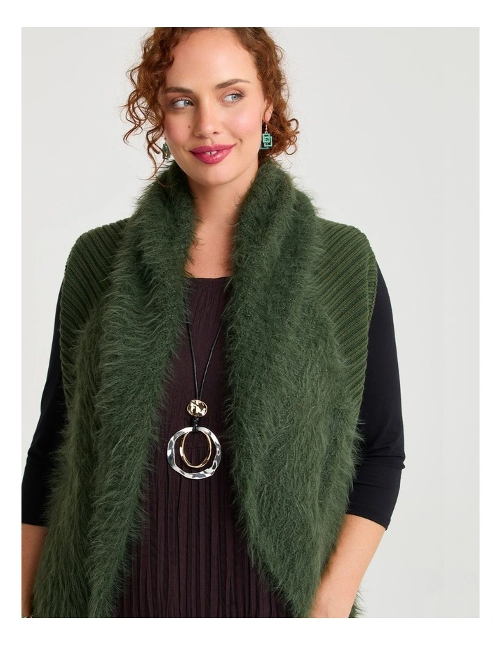 Fuzzy Vest Green image 4