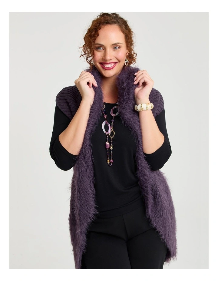 Fuzzy Vest Purple image 3