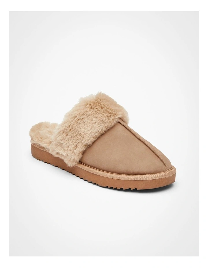 Fluffy Scuff Slipper Taupe image 2