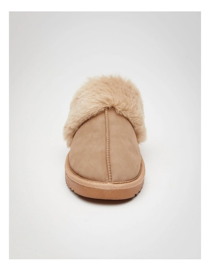 Fluffy Scuff Slipper Taupe image 3