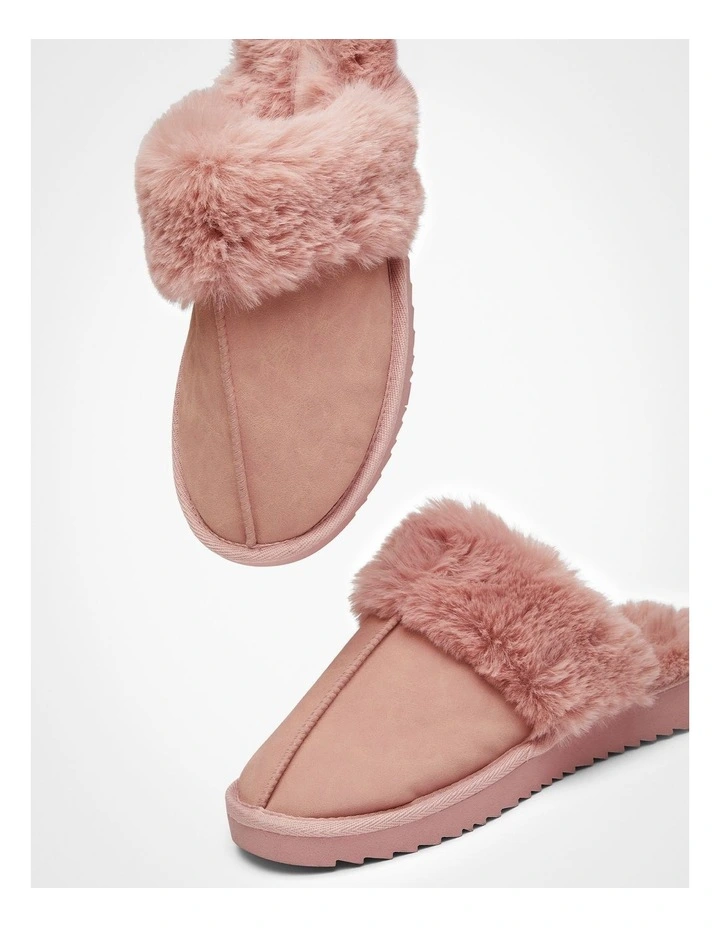 Fluffy Scuff Slipper Blush image 5