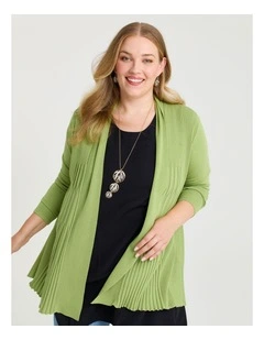 Madonna Natural Cardigan in Chartreuse