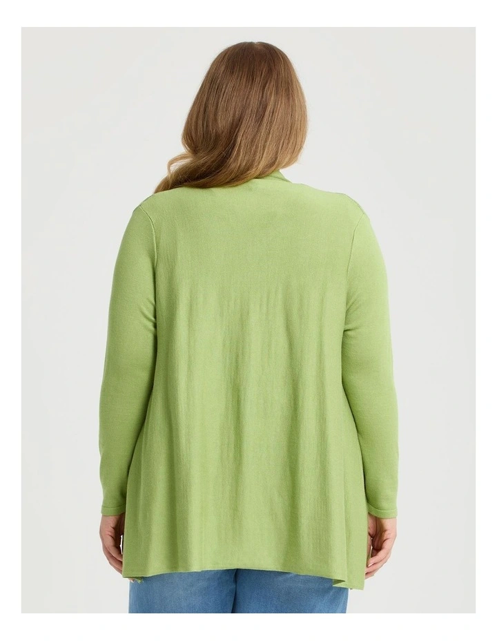 Madonna Natural Cardigan in Chartreuse image 2