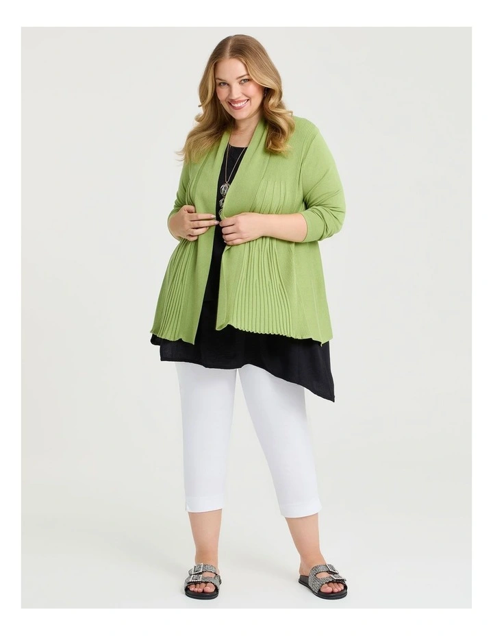Madonna Natural Cardigan in Chartreuse image 4