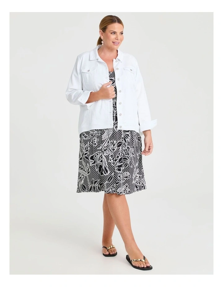 Joy Printed Dress Black/white image 4