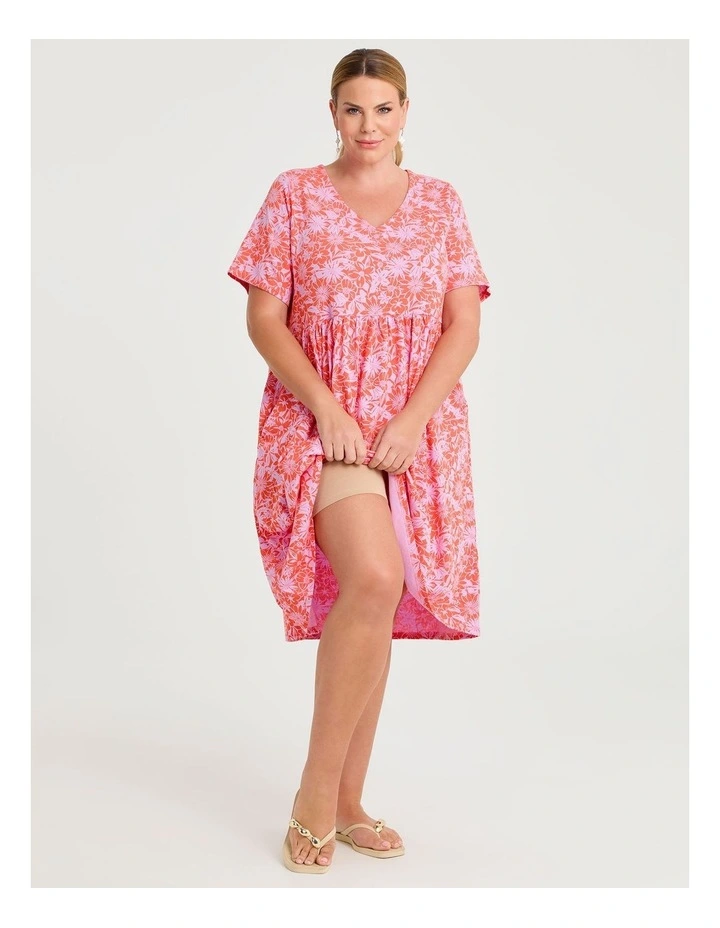 Joy Printed Dress Tangerine image 3