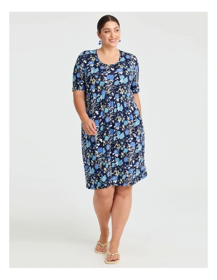Floral Empire Line Dress Blue/multi image 1
