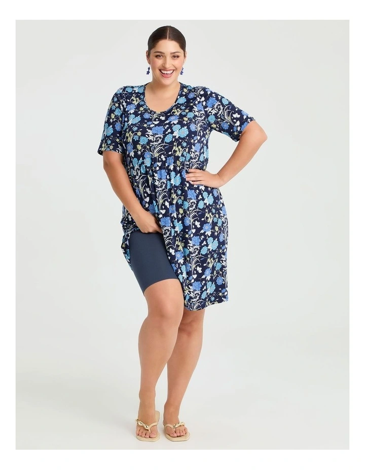 Floral Empire Line Dress Blue/multi image 4