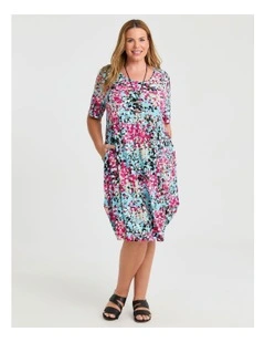 Floral Print Tulip Dress in Floral