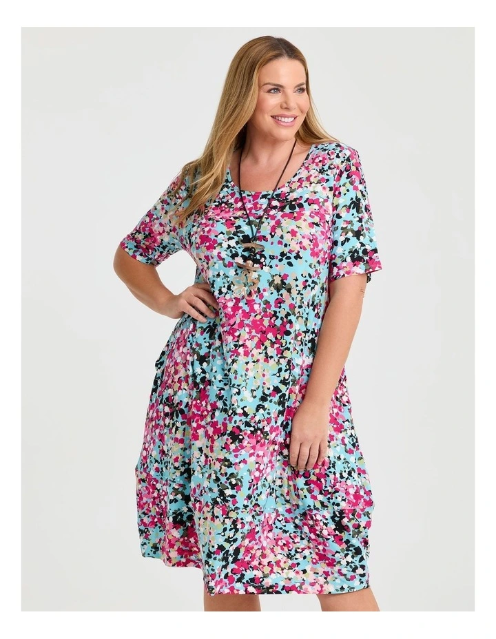 Floral Print Tulip Dress in Floral image 3