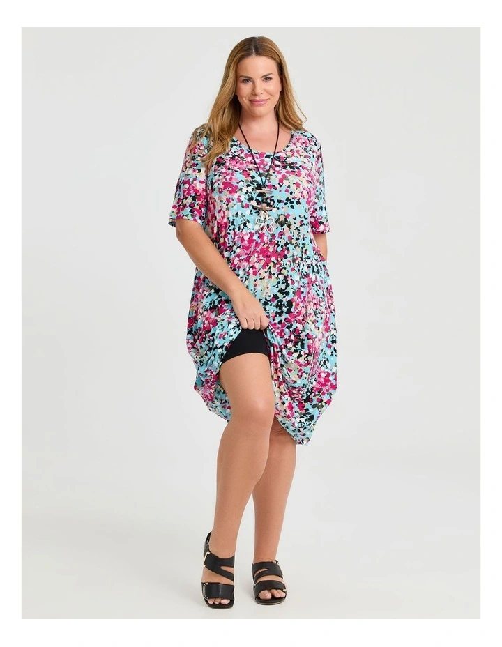 Floral Print Tulip Dress in Floral image 4