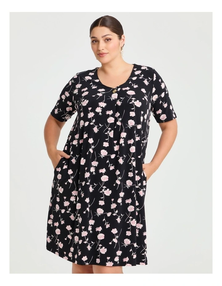 Georgia Spot Dress Black Print image 3