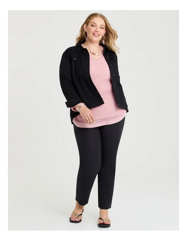 Side Button Jumper in Dusty Pink image 4