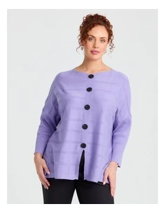 Natural Rib Batwing Jumper Lilac
