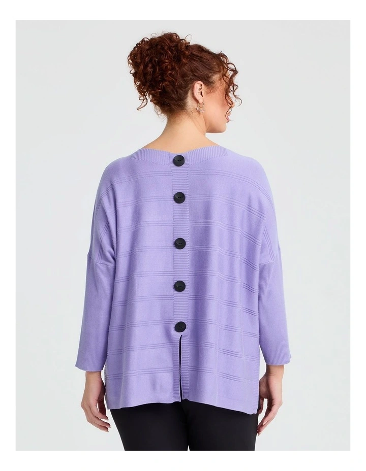 Natural Rib Batwing Jumper Lilac image 5