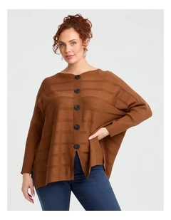 Natural Rib Batwing Jumper Henna