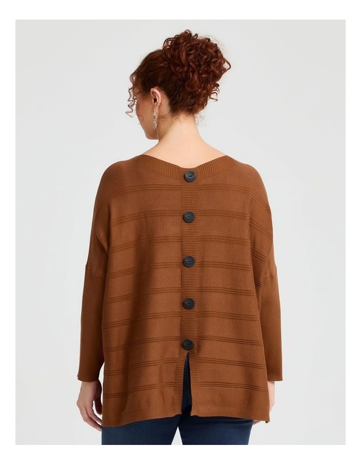 Natural Rib Batwing Jumper Henna image 4