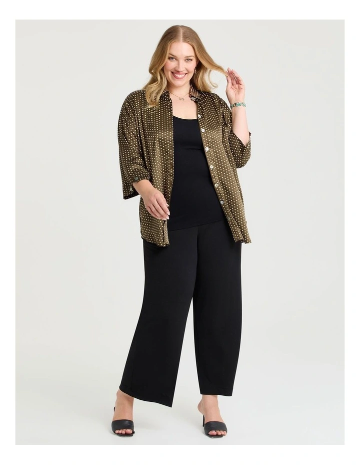 Cassandra Print Shirt in Chocolate image 3