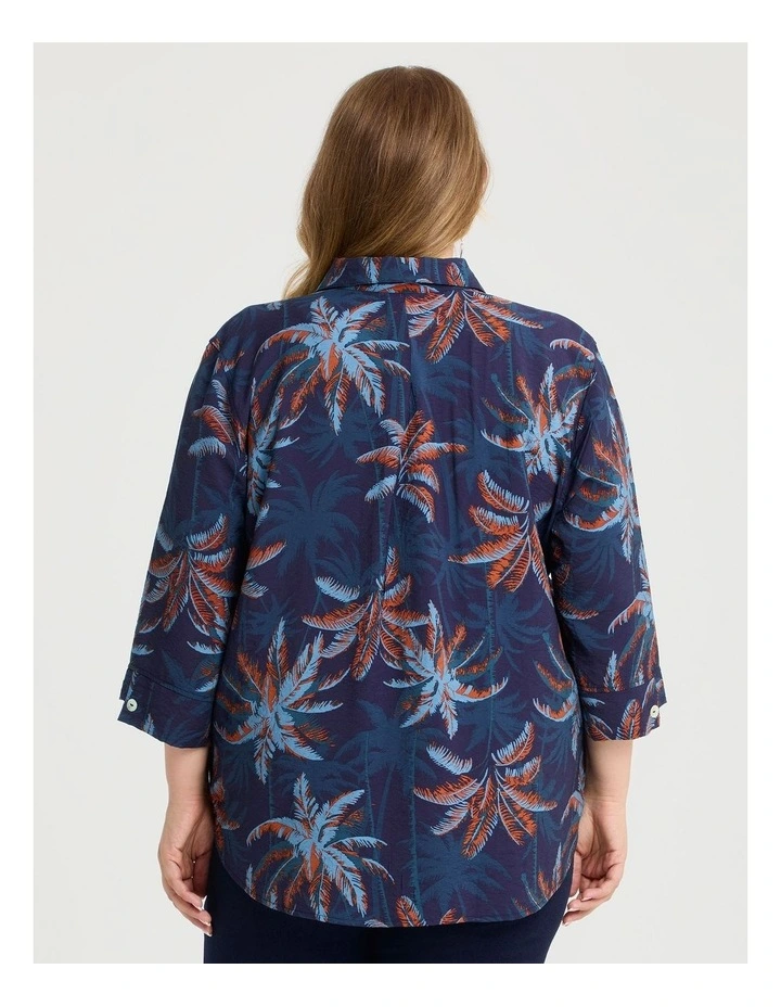 Cassandra Print Shirt in Palm Print image 2