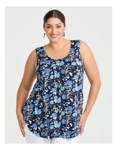 Floral Tank Blue/multi