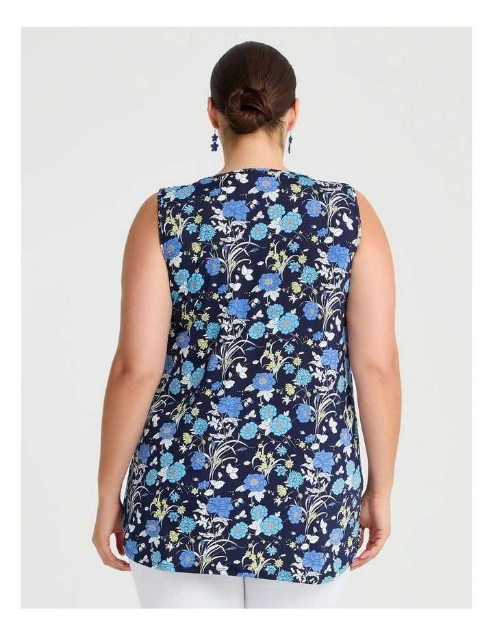 Floral Tank Blue/multi image 2