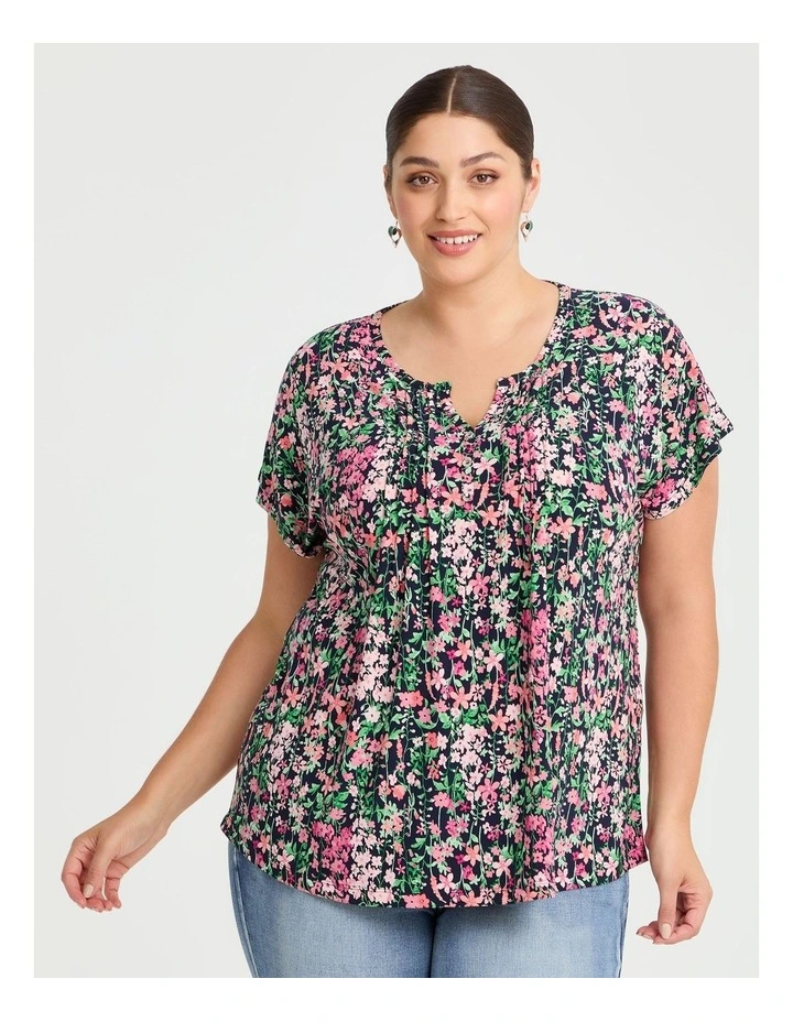 Kylie Henley Neck Top Floral image 1