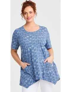 Sorrento Swing Top Seashell Blue/white