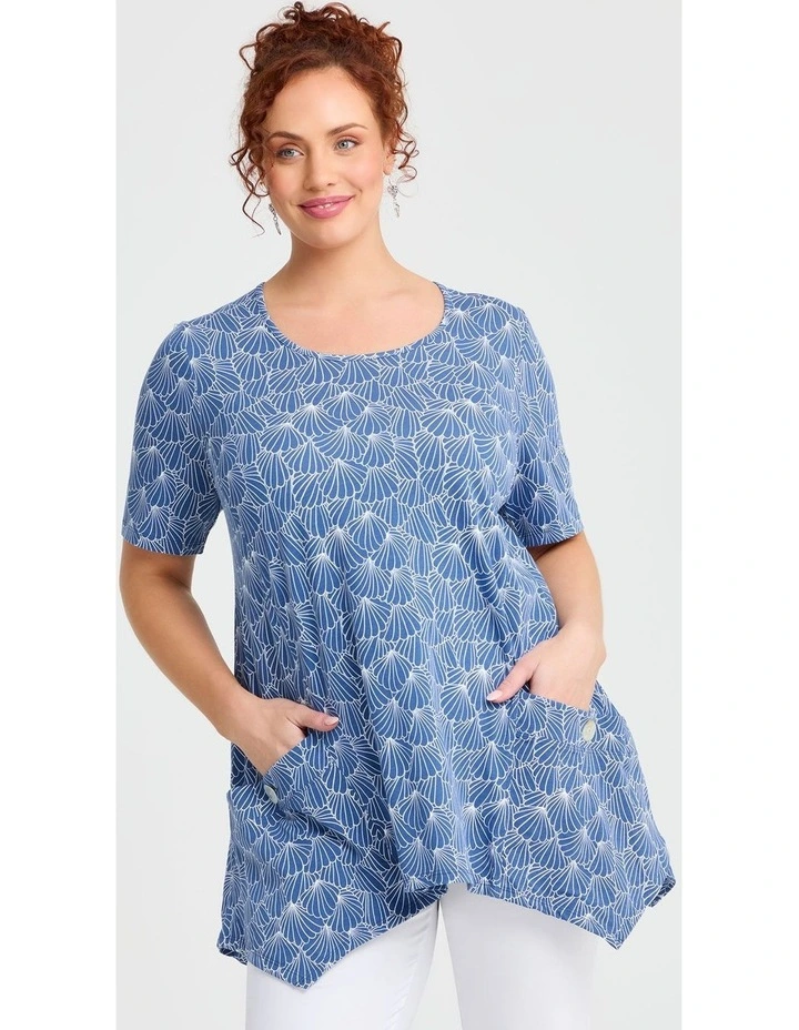 Sorrento Swing Top Seashell Blue/white image 1