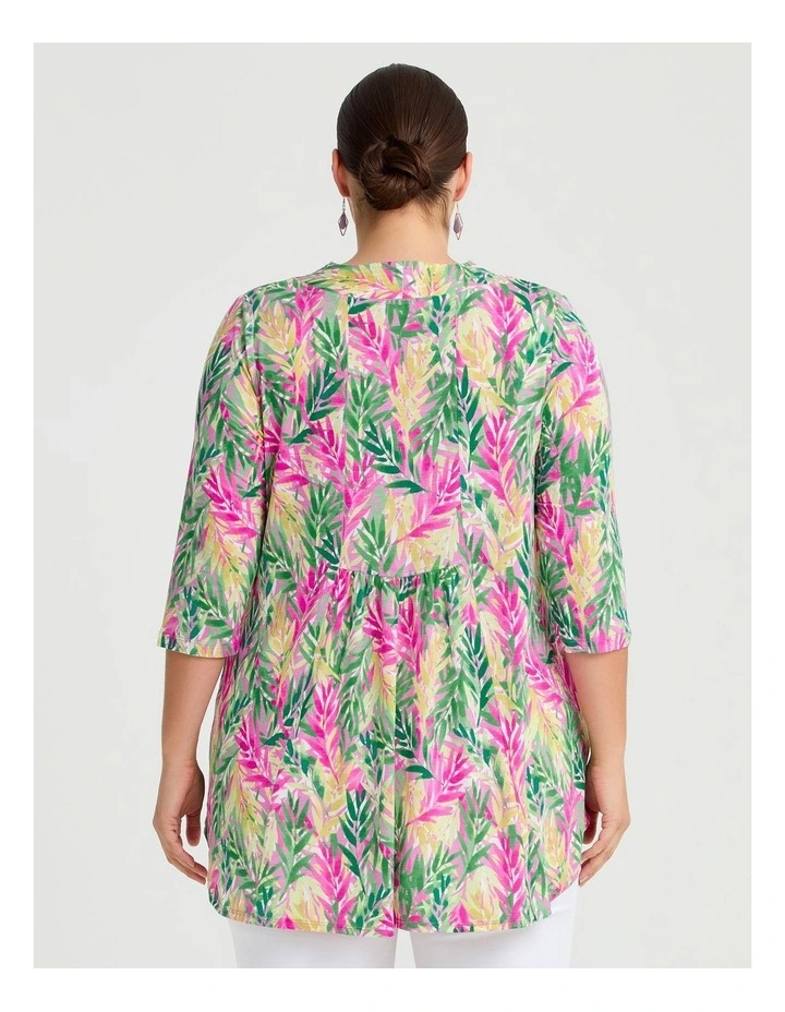 Pleat Detail Tunic Pink/multi image 2