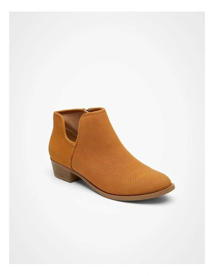 Side Cut Ankle Boot in Tan image 2
