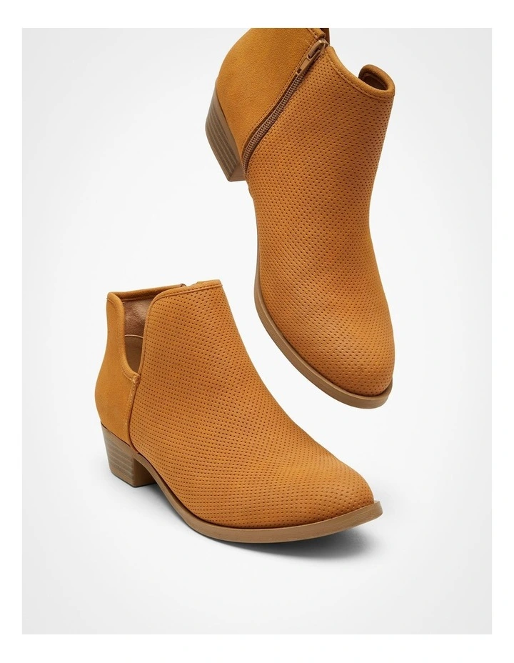 Side Cut Ankle Boot in Tan image 5